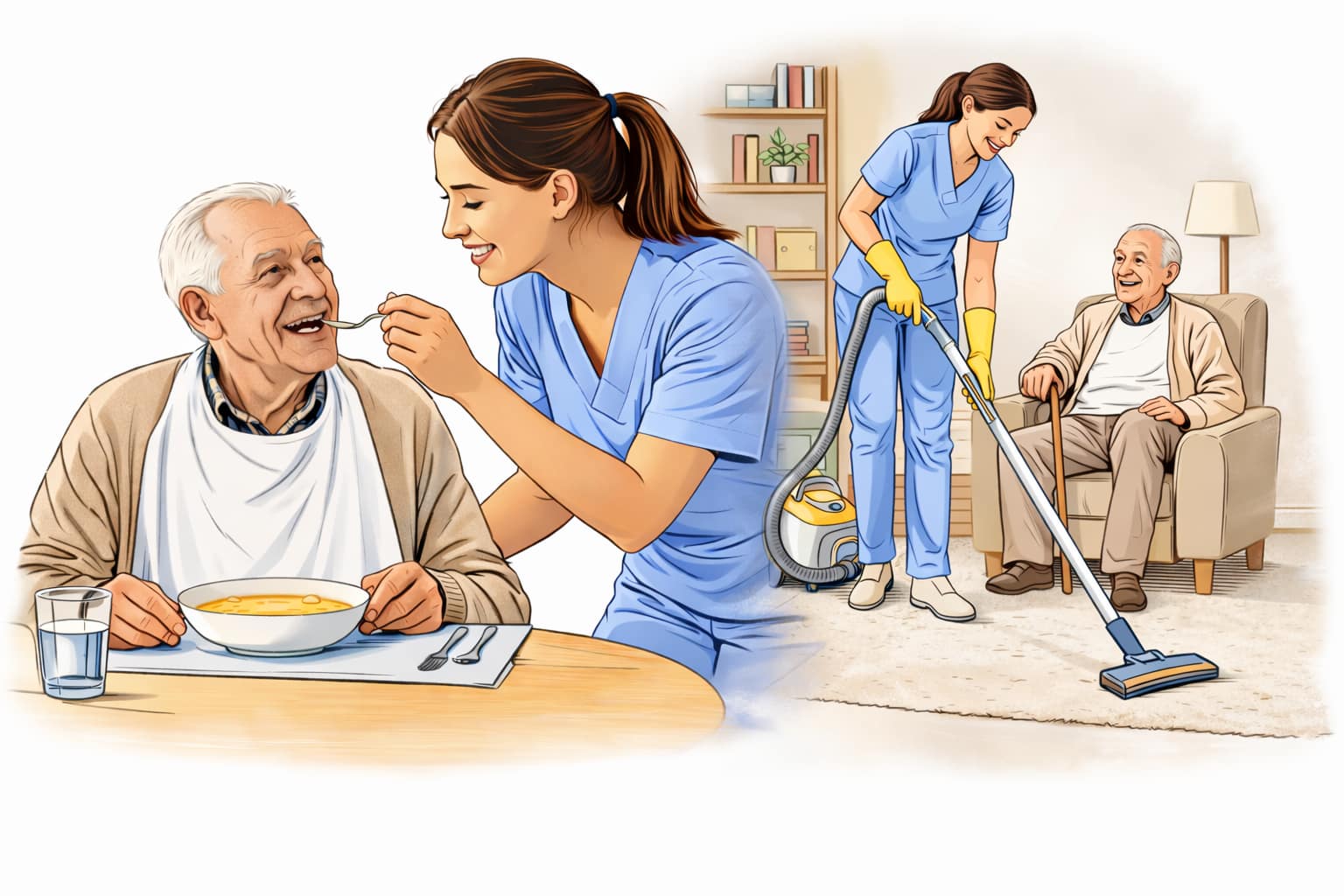 Meal and Cleaning Solutions at Senior Living Nursing Home