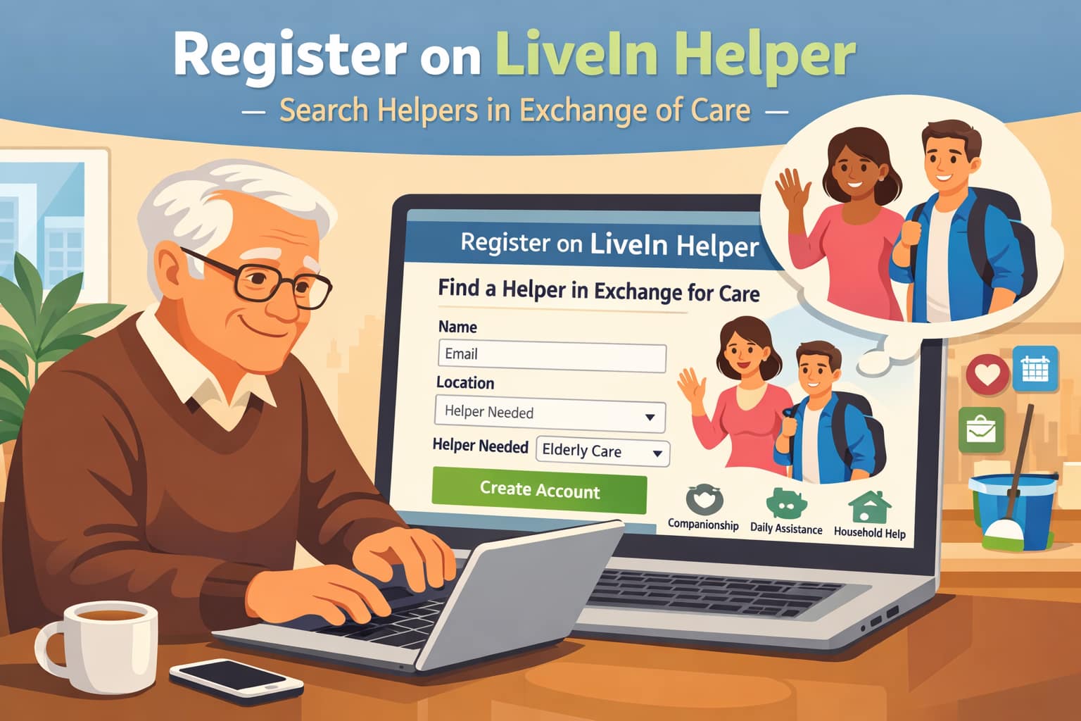 Host Profile Registration at LiveIn Helper